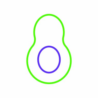 İzole avokado tasarım