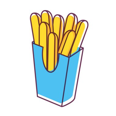 İzole patates kızartması tasarım