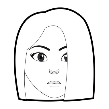 Anahat kadın baş kullanıcı ile saç tasarım