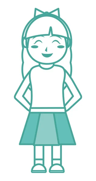 Chica diseño de dibujos animados — Vector de stock