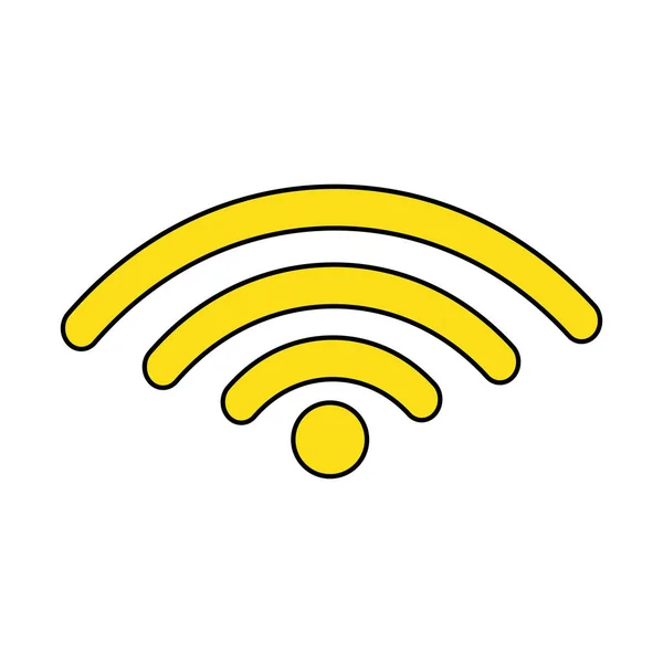 Wifi Интернет Технологии Тема Связи Изолированный Дизайн Иллюстрация Вектора — стоковый вектор
