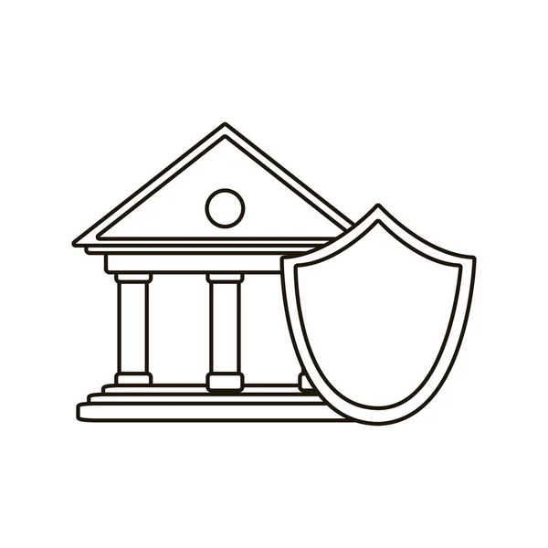 Конструкція ізольованих банку — стоковий вектор