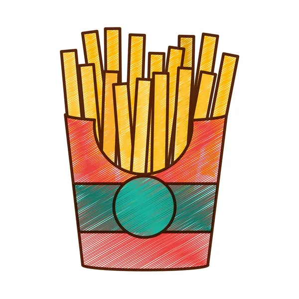 快餐的法国薯条都市和美味菜单主题隔离的设计向量例证 — 图库矢量图片