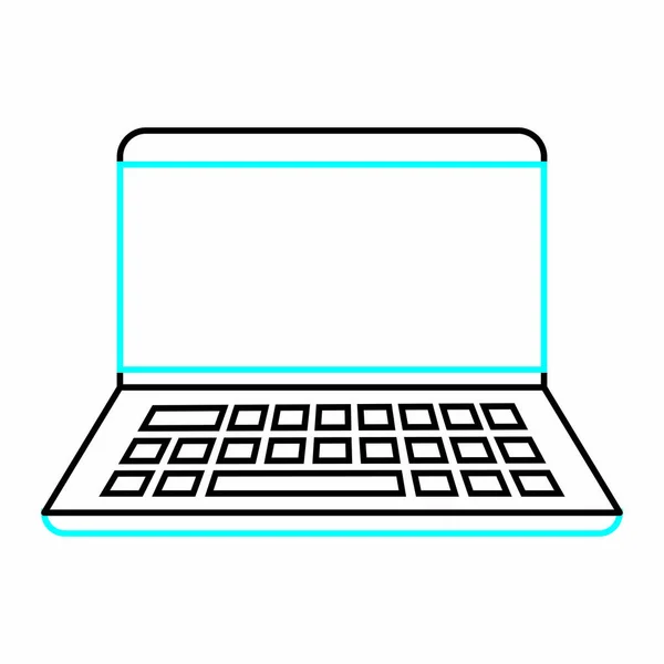 Isoliertes Laptop-Design — Stockvektor