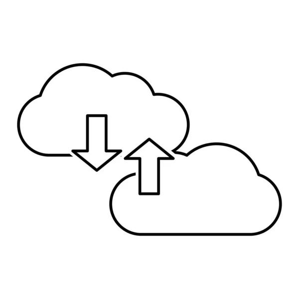 Cloud Computing Technologie Stockage Thème Virtuel Conception Isolée Illustration Vectorielle — Image vectorielle