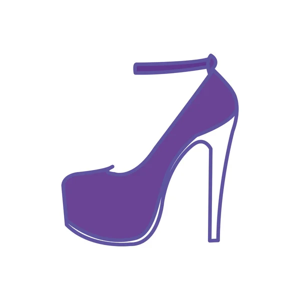Duo renk kadın moda topuklu yüksek Ayakkabı — Stok Vektör