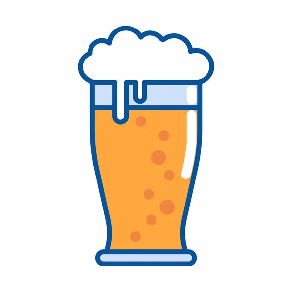 Пиво Алкогольного Напою Теми Напоїв Ізольований Дизайн Векторні Ілюстрації — стоковий вектор