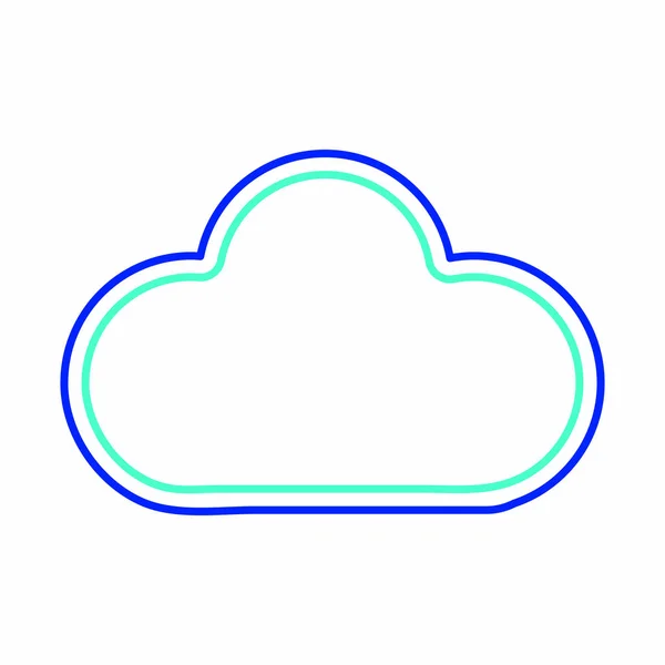 Isoliertes Cloud-Design — Stockvektor