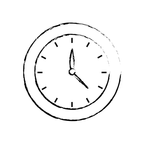 Conception d'horloge isolée — Image vectorielle