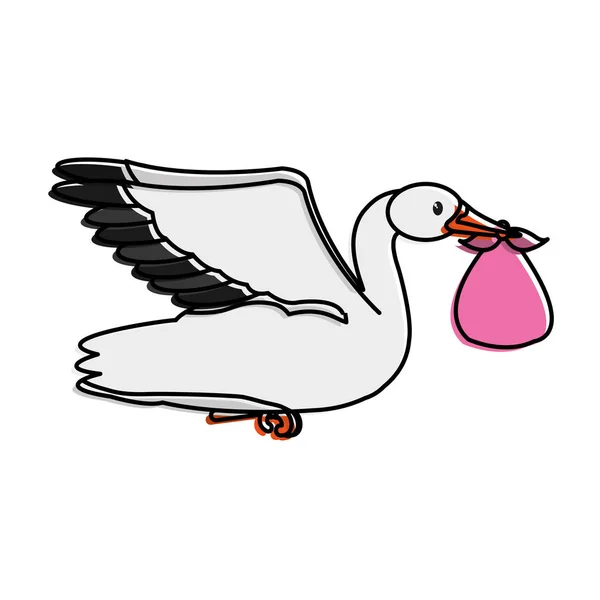 Baby stork design — Stock vektor