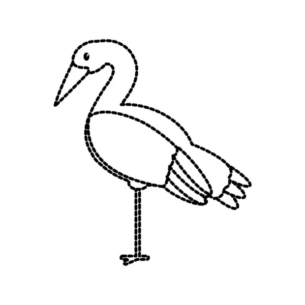 Desenho de desenhos animados Stork — Vetor de Stock