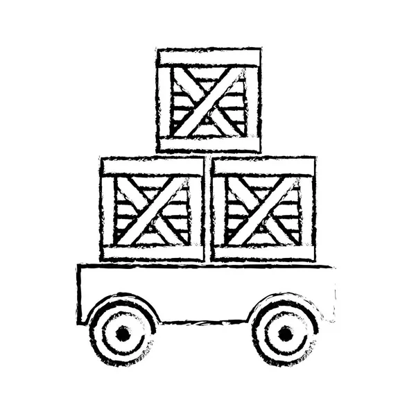 Kotak Pengiriman Dan Tema Logistik Gambar Vektor Rancangan Terisolasi - Stok Vektor