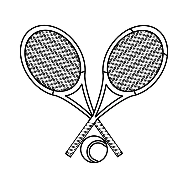 Diseño de raqueta de tenis — Vector de stock