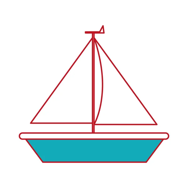 Isoliertes Segelboot-Design — Stockvektor