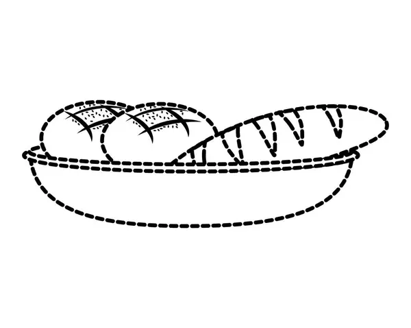 Pão Panificação Comida Culinária Loja Tema Design Isolado Ilustração Vetorial — Vetor de Stock