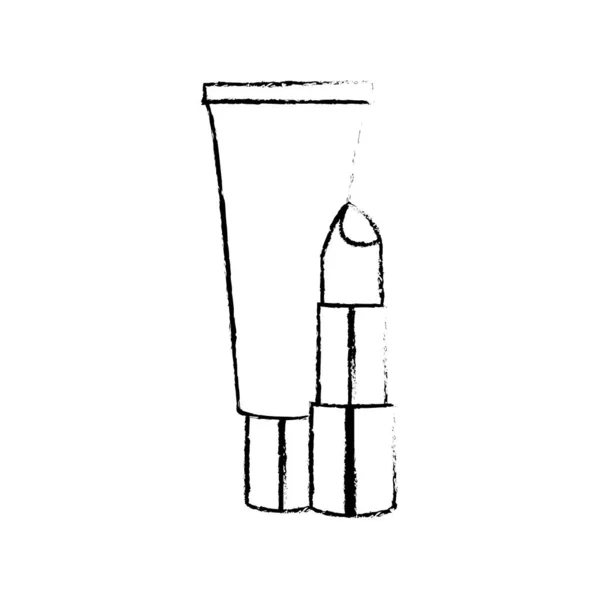Lippenstift en crème ontwerp — Stockvector