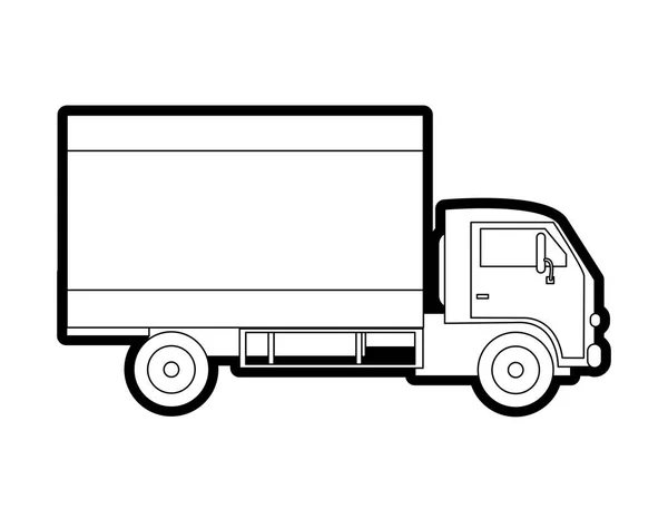 Lastbil För Transport Fordon Och Resor Tema Isolerade Design Vektorillustration — Stock vektor