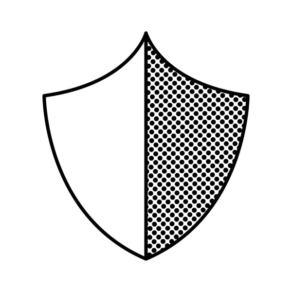 Relleno textura escudo de seguridad protección objeto a la privacidad — Vector de stock