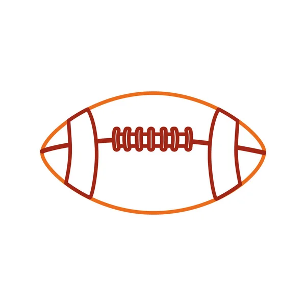 Ballon Football Américain Compétition Sportive Thème Jeu Isolated Design Illustration — Image vectorielle