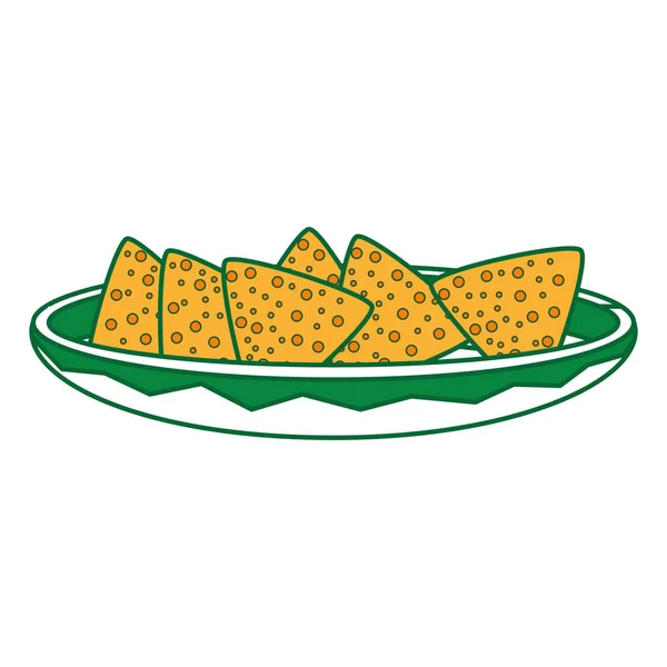 Diseño de nachos aislados — Archivo Imágenes Vectoriales