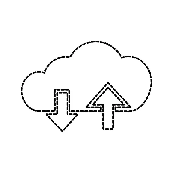 存储技术的云计算与虚拟主题隔离设计矢量插图 — 图库矢量图片