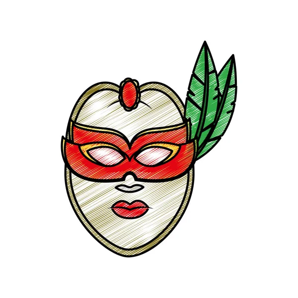 Diseño de máscara aislada — Vector de stock