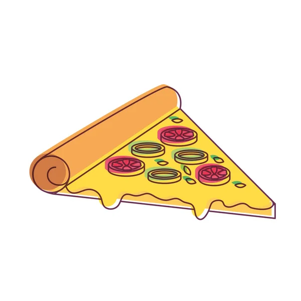 Geïsoleerde pizza ontwerp — Stockvector