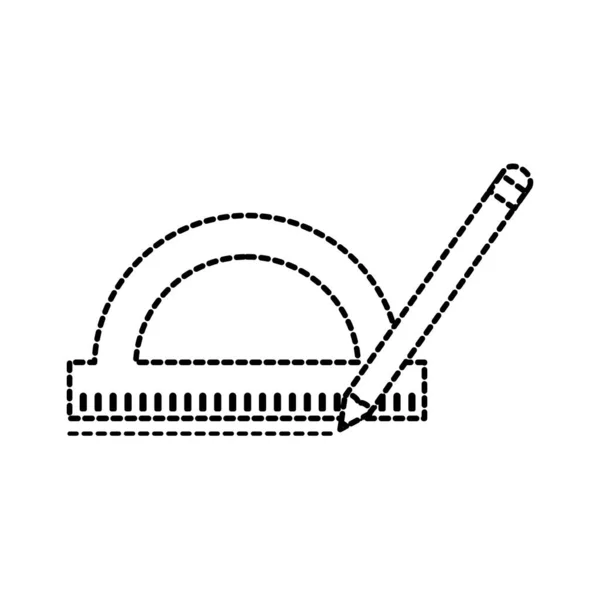 Isolierte Linealkonstruktion — Stockvektor