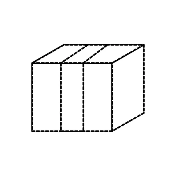 Punktierte Form Lieferung in der Nähe Paketservice-Design — Stockvektor
