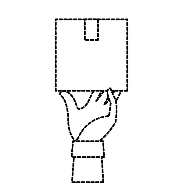 Box Och Hand Leverans Frakt Och Logistik Tema Isolerade Design — Stock vektor