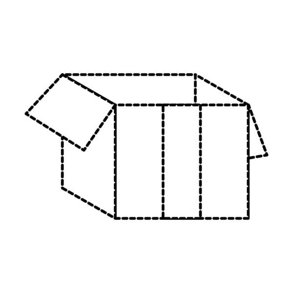 Пунктирной формы услуга доставки пакетов с открытой доставкой — стоковый вектор