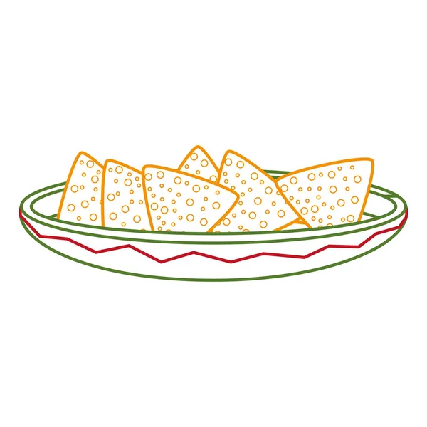 Desain nachos terisolasi - Stok Vektor