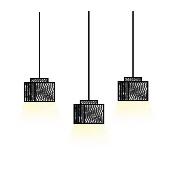 격리 된 램프 디자인 — 스톡 벡터