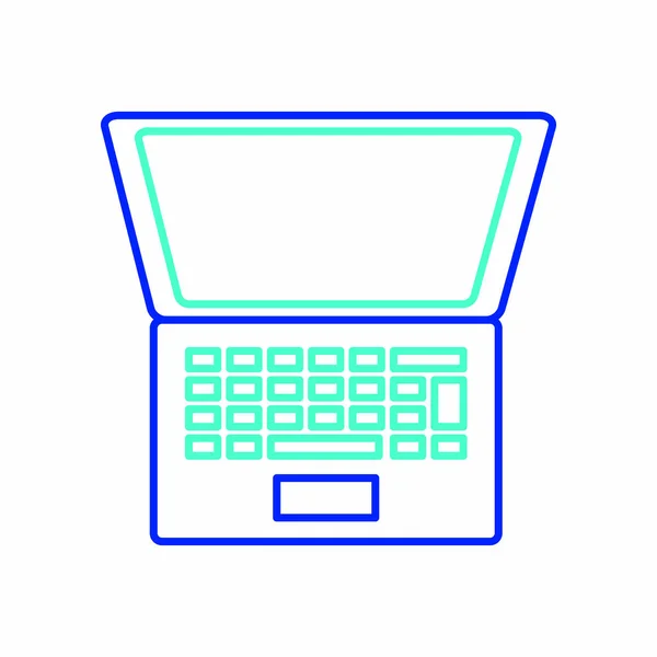 隔離されたノート パソコンのデザイン — ストックベクタ