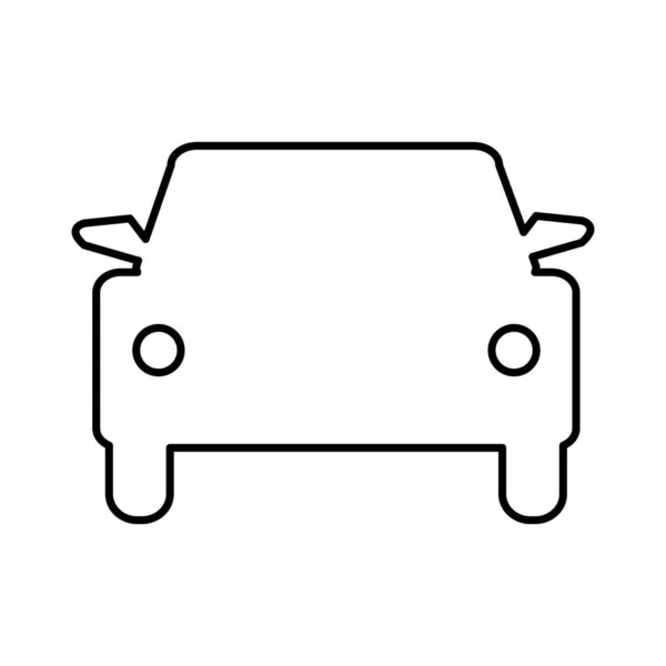 具有车顶和车轮设计的线路轮廓车 — 图库矢量图片