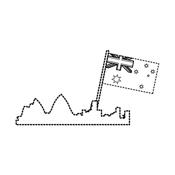 Desenho da bandeira australiana — Vetor de Stock