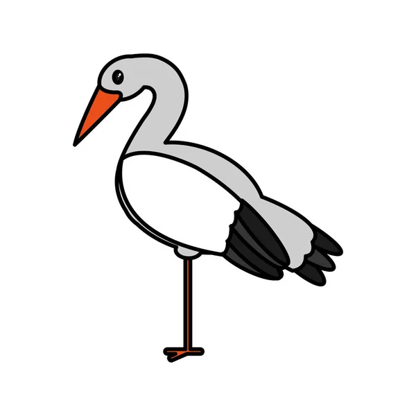 Conception de dessin animé cigogne — Image vectorielle