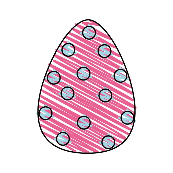 Huevos rallados Pascua con puntos de decoración a la celebración — Vector de stock