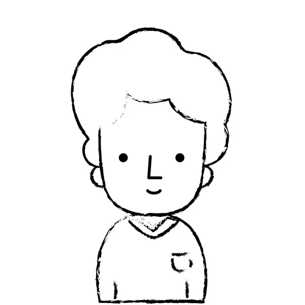 休闲 t恤和发型设计的格格男人 — 图库矢量图片