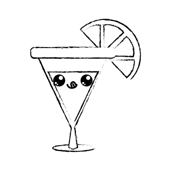 Cóctel Bebidas Alcohólicas Vidrio Tema Diseño Aislado Ilustración Vectorial — Vector de stock