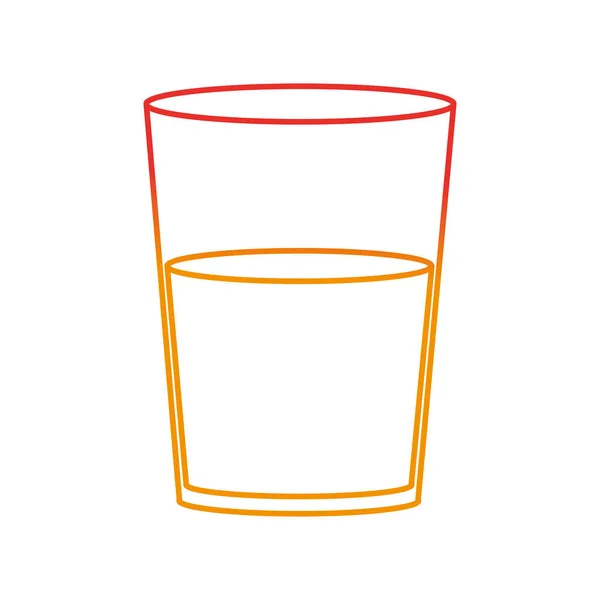 Glass Drink Beverage Restaurant Theme Isolated Design Vector Illustration — Stock Vector