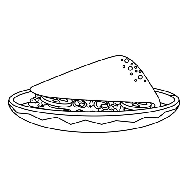 Geïsoleerde quesadilla ontwerp — Stockvector