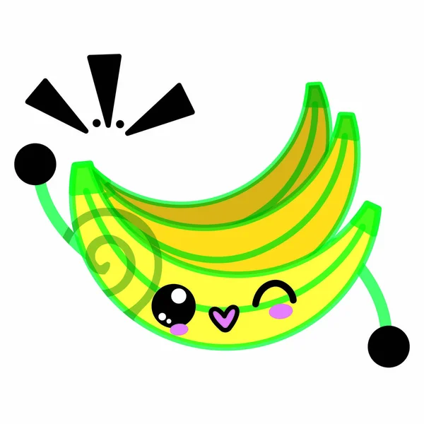 Design isolato della banana — Vettoriale Stock
