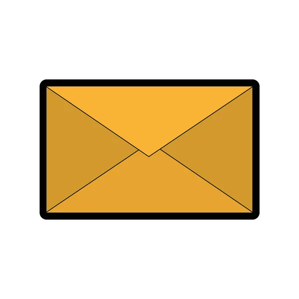 Изолированный дизайн конверта — стоковый вектор