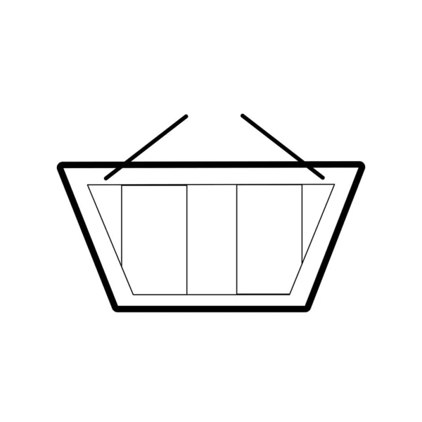 Рыночная корзина для покупок — стоковый вектор