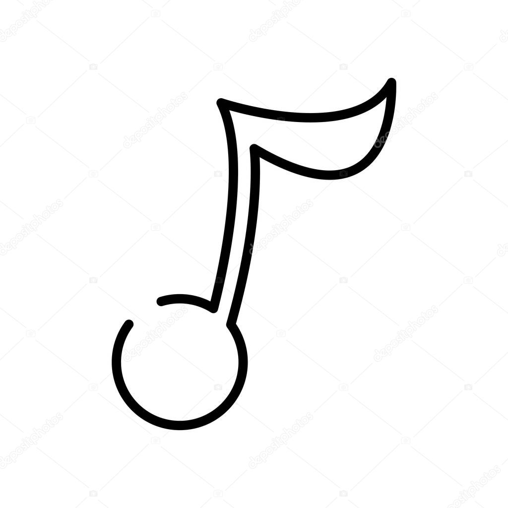 line music note sign to sound rhythm
