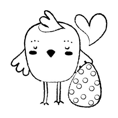 Grunge piliç yumurta Paskalya dekorasyon tatil