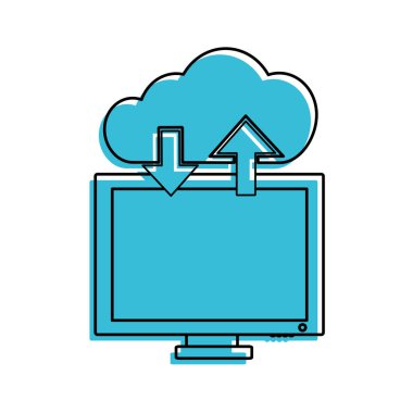 Bilgisayar aygıtı becerikli alet ve teknoloji Tema izole tasarım vektör çizim
