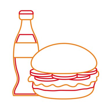 İzole hamburger tasarım