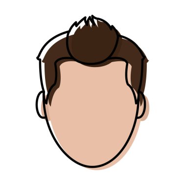 yüzü olmayan adamla renkli avatar ve saç tasarım